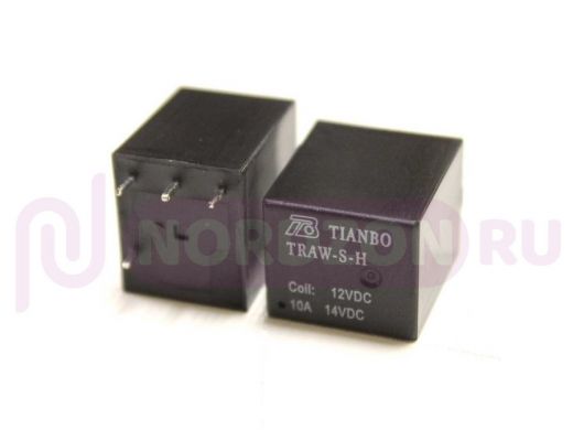 Электромагнитное реле  TRAW (HLS-4117) (DC12V-10A-1A) 17,5х15х19,5 (Tianbo)  контакты под пайку