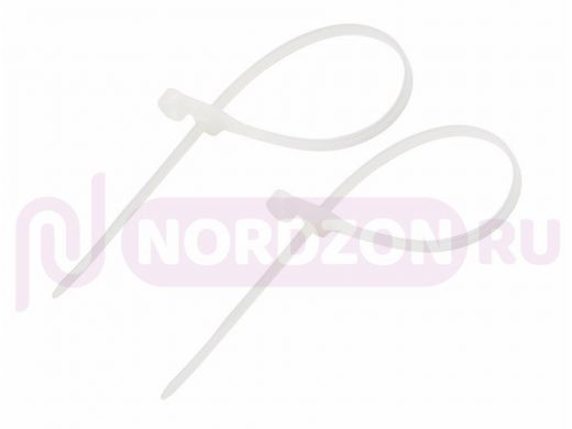 100х2,5мм кабельный хомут под винт (стяжка нейлонoвая) белая (100 шт) nylon REXANT