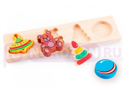 Доска-Вкладыш "Игрушки"  игрушки из дерева