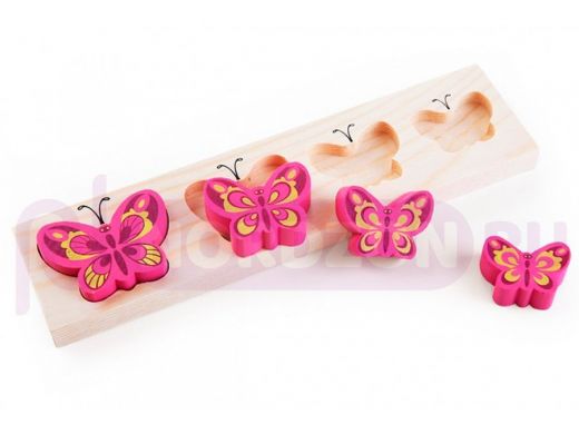 Доска-Вкладыш "Бабочки БМ"  игрушки из дерева