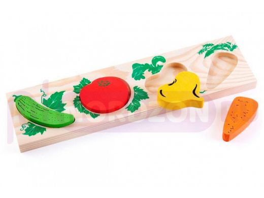 Доска-Вкладыш "Овощи"  игрушки из дерева