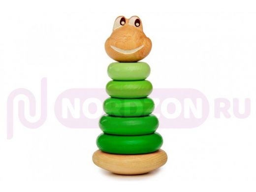 Пирамидка "Лягушонок"  игрушки из дерева