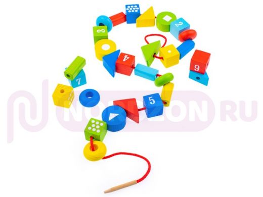 Логический игровой набор "Бусы" 30 дет.  игрушки из дерева