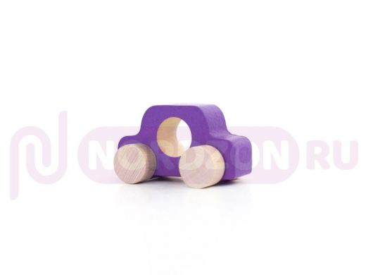Фигурка деревянная "Каталка" "Машинка Томик" "Фиолетовая" (1 штука)  игрушки из дерева