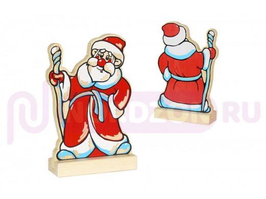 Сувенир под ёлку "Дед мороз" 30 см. (2 дет.)  игрушки из дерева