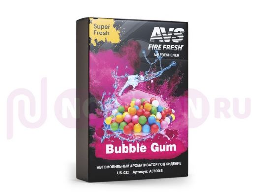 Ароматизатор AVS US-003 Super Fresh (аром. Бабл гам/Bubble gum) (гелевый)