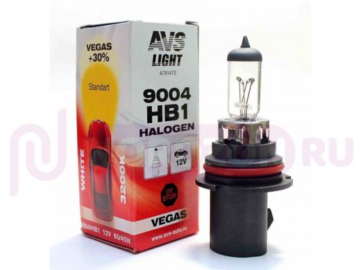 Галогенная лампа AVS Vegas HB1/9004.12V.65/45W.1шт.