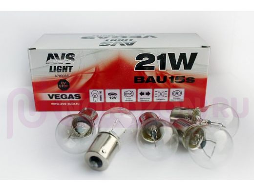 Лампа AVS Vegas 12V. 21W(BAU15S)BOX(10 шт.) смещ.штифт