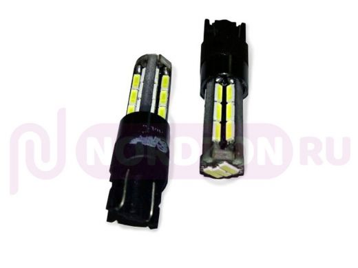 T105 T10/белый/ (W2.1x9.5D) CANBUS 27SMD 4014, блистер 2 шт.