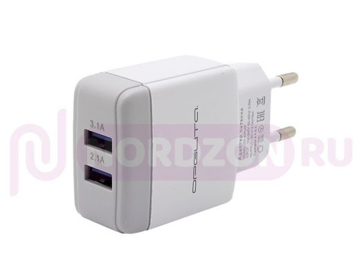 Зарядное устройство с 2-мя USB  Орбита OT-APU47 ЗУ с USB (5B, 3100mA)