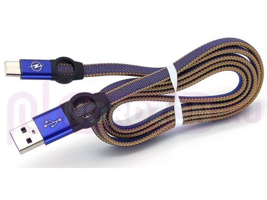 Кабель микро USB (AM/microBM)  1.0 м Орбита OT-SMM44 Синий кабель USB 2.4A (microUSB)