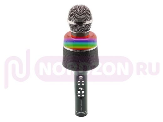 Микрофон караоке, Орбита OT-ERM10 Черный RGB  (Bluetooth, динамики, USB)