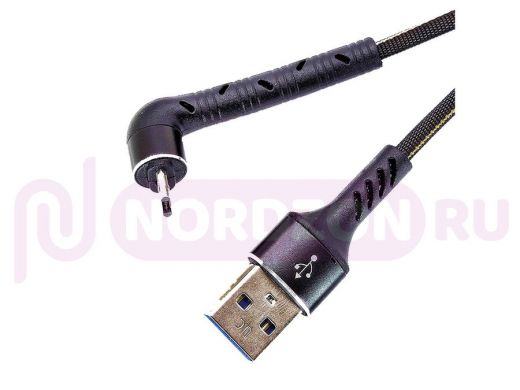 Кабель микро USB (AM/microBM)  1.0 м Орбита OT-SMM51 Черный кабель USB 2.4A (microUSB)