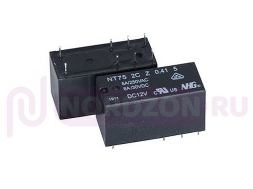 Электромагнитное реле  NT75-2-C-Z-8-DC12V-0.41-5.0 FORWARD