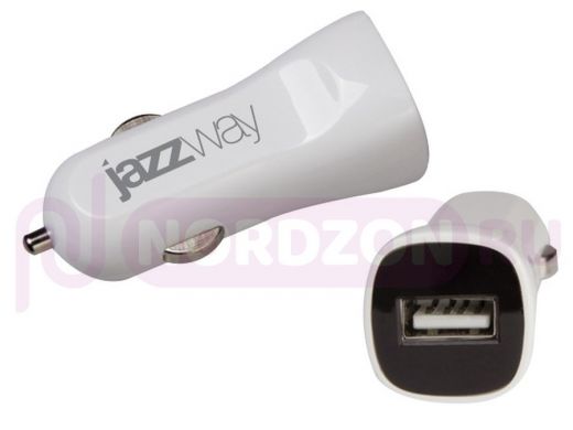 Автомобильный адаптер JAZZway auto IP-1000 USB 1A (1x5v-USB) от прикуривателя 12-24В