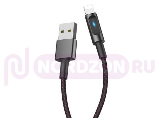 Шнур USB / Lightning (iPhone) Hoco U47 Черный кабель USB 2.4A (iOS Lighting) 1.2м