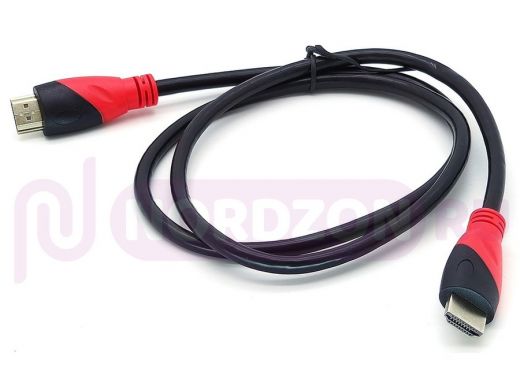 Шнур  HDMI / HDMI  1 м  красно-чёрный без фильтров