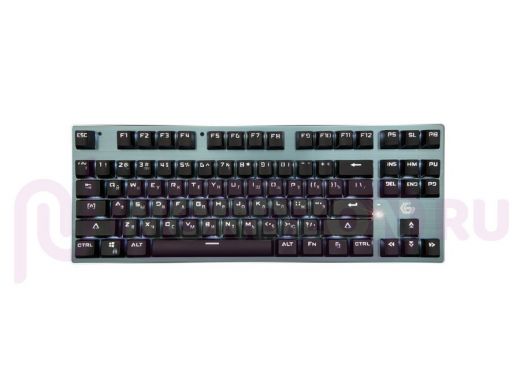 Клавиатура беспр. механ. Gembird KBW-G540L, BT 5.0/2,4 ГГц/USB, мет, переключатели Outemu Blue, 87 к