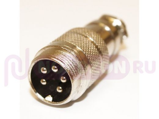 Разъём MIC16 5pin штекер на кабель (7А,125В)