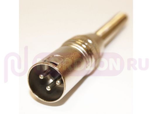 Разъём XLR (Canon) 3pin штекер на кабель, металл с пружиной, TD-366