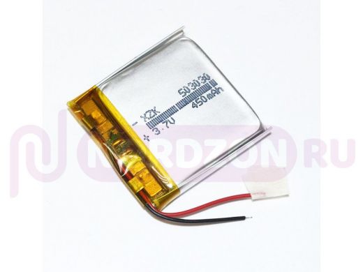 Аккумулятор Li-pol PL 450mAh 3.7V 503030 (5х30х30мм) (97475)