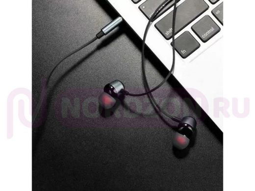 Гарнитура  Hoco M31 Delighted sound, микрофон, кнопка ответа, кабель 1.2м, цвет: серы