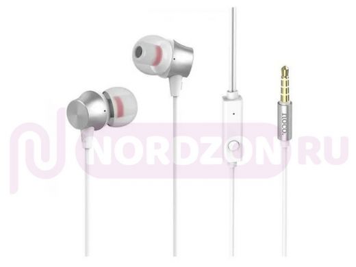 Гарнитура  Hoco M51 Proper sound, микрофон, кнопка ответа, кабель 1.2м, цвет: белый