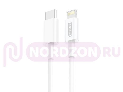 Шнур Type-C / Lightning SENDEM M26 PRO кабель USB 3A (iOS Lighting-TYPE-C) 2м
