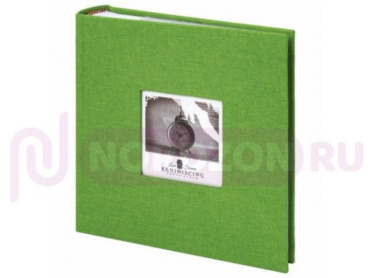 Фотоальбом BRAUBERG "Лайм" на 200 фото 10х15 см, ткань, зеленый