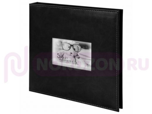Фотоальбом BRAUBERG "Premium Black" 20 магнитных листов 30х32 см, под кожу, черный