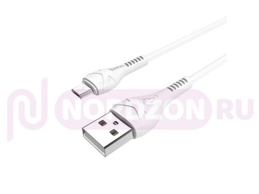 Кабель микро USB (AM/microBM)  HOCO X37, AM/MicroBm, белый, 1м