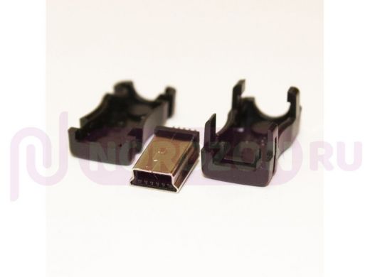 Разъём компьют: штекер mini-USB 10pin на кабель в корпусе