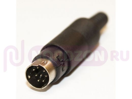 Штекер SVHS (Mini Din) 8 pin пластик на кабель