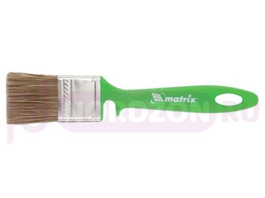 Кисть плоская 35 мм, смешанная щетина, пластиковая ручка, для работ по дереву, MATRIX, 83372