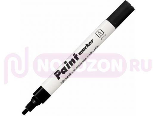 Маркер-краска лаковый (paint marker) ЧЕРНЫЙ CENTROPEN, скошенный наконечник, 1-5 мм, 9100, 5 9100 99