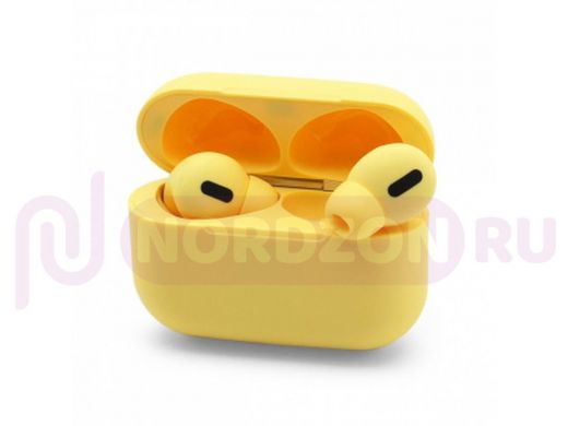 Bluetooth наушники с микрофоном (гарнитура)  TWS, CellPods Pro, матовая, жёлтая
