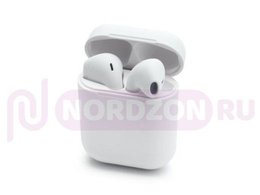 Bluetooth наушники с микрофоном (гарнитура)  TWS, inPods i12, сенсор, белая