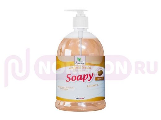 Жидкое мыло "Soapy" хозяйственное с дозатором 1 л Clean&Green CG8097