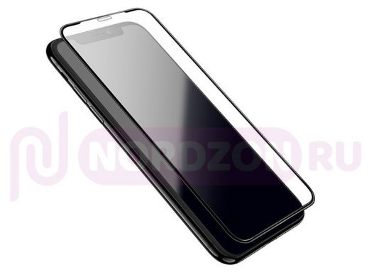 Стекло защитное iPhone 12 Pro Max, чёрное, Hoco G1