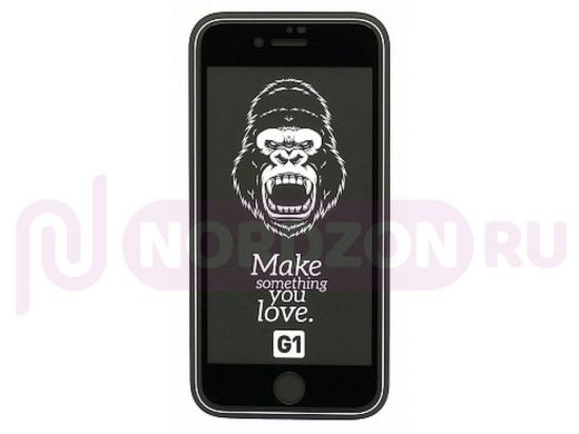 Стекло защитное iPhone  7/8, чёрное, Hoco G1