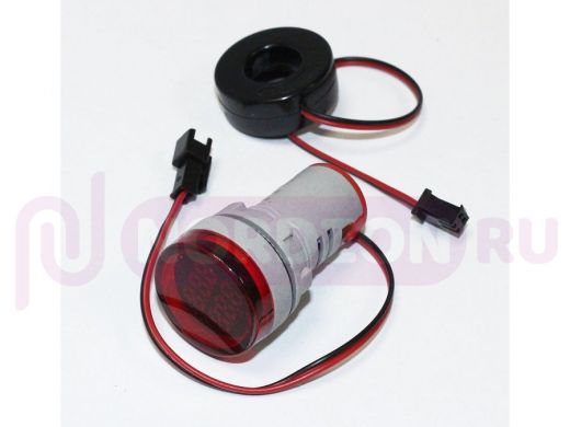 Вольтамперметр цифровой LED AC-50Hz (20-500VAC, 0-100A датчик тока) DMS-235 красный (дисплей 28мм, к