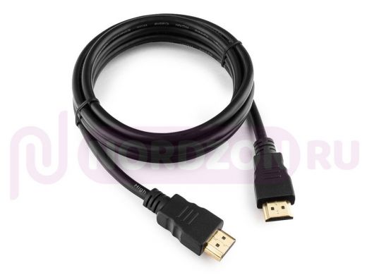 Шнур  HDMI / HDMI  1,5 м  Cablexpert CC-HDMI4-5, v2.0, 19M/19M, черный, позол., экран