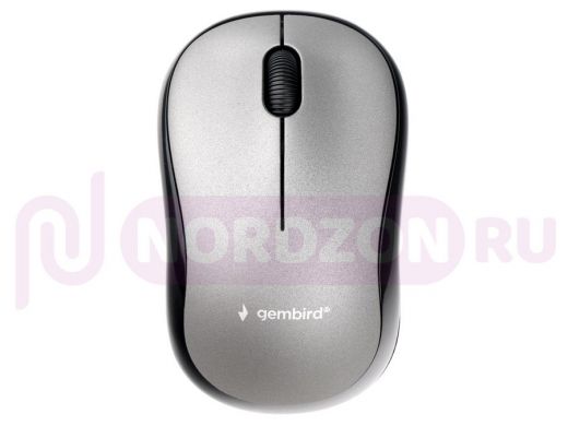 Мышь беспров. Gembird MUSW-260, 2.4ГГц, серый, 3 кнопки,1000DPI