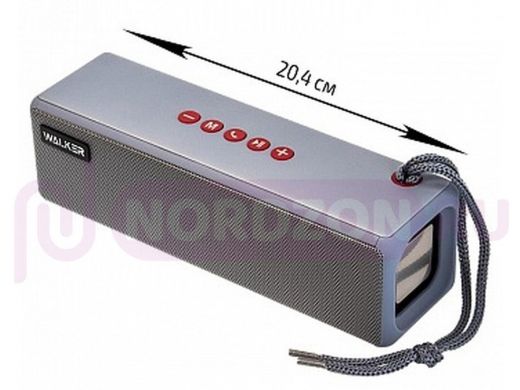Колонка Walker WSP-130, Bluetooth, 5Вт, microSD, USB, AUX, FM, голубая