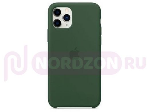 Чехол iPhone 11 Pro Max, Silicone case Soft Touch, хаки, лого, 048