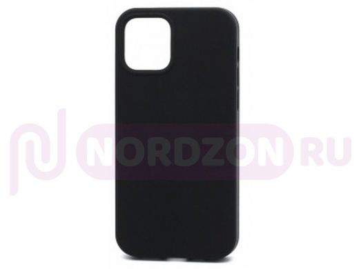Чехол iPhone 11 Pro Max, Silicone case Soft Touch, чёрный, лого, 018