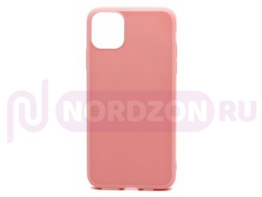 Чехол iPhone 11 Pro Max, силикон, ультратонкий глянец, розовый