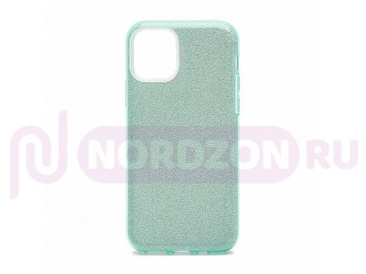 Чехол iPhone 12/12 Pro, Fashion, силикон блестящий, зелёный