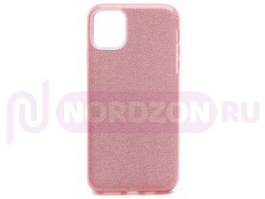 Чехол iPhone 12/12 Pro, Fashion, силикон блестящий, розовый
