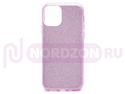 Чехол iPhone 12/12 Pro, Fashion, силикон блестящий, фиолетовый